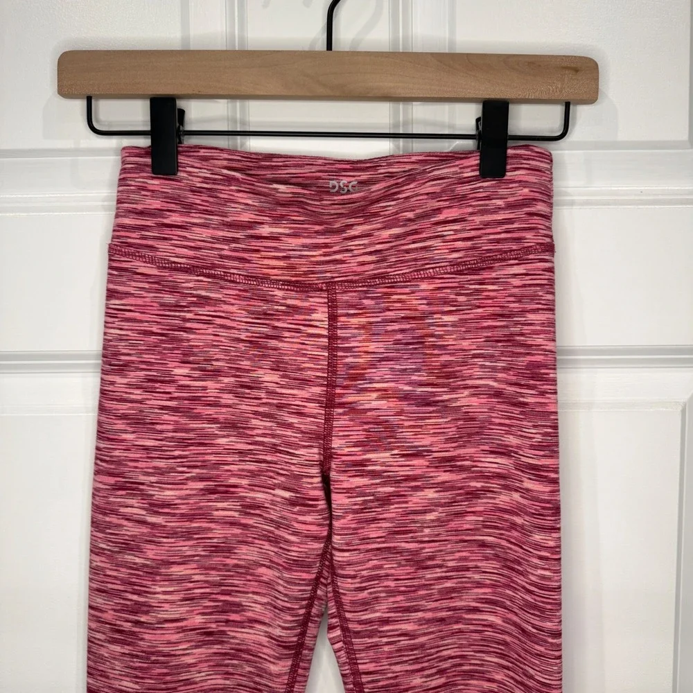 DSG Kids Girls Athletic Leggings Pink Heathered Size‎ M 10-12 Activewear